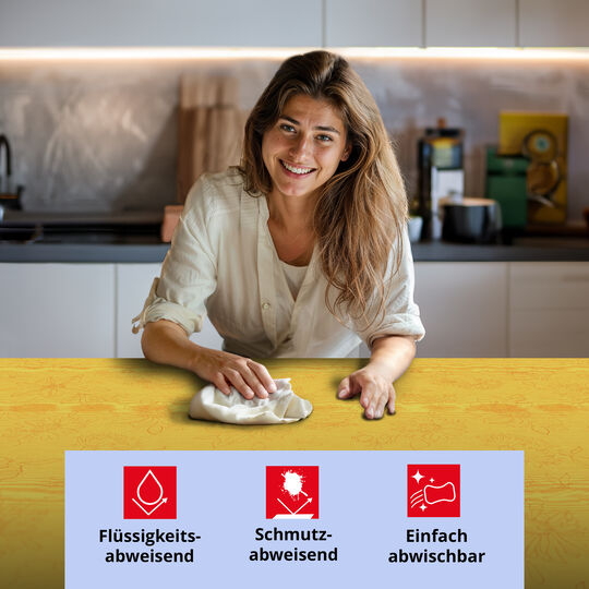 Tischdecke Manhattan Palmas gelb image number null